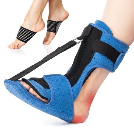 Plantar Fasciitis Night Splint,Adjustable Plantar Fasciitis Brace with Arch Support,Dorsal Night Splint,Dual Effective Plantar Fasciitis Relief Achilles Tendonitis Foot Drop Heel Blue