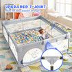 Baby Playpen Fence Pen Activity Centre Playground Enclosure Safety Gate Barrier Play Room Yard 150x150cm