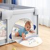 Baby Playpen Fence Pen Activity Centre Playground Enclosure Safety Gate Barrier Play Room Yard 150x150cm