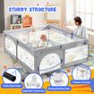 Baby Playpen Fence Pen Activity Centre Playground Enclosure Safety Gate Barrier Play Room Yard 150x150cm