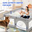 Baby Playpen Pen Fence Playground Enclosure Safety Gate Activity Centre Barrier Play Room Yard