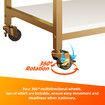 Kitchen Island Trolley Bar Cart Wine Rack Portable Drinks Holder Coffee Tea Serving Rolling Utility Storage Drawer Shelf Organizer on Wheels