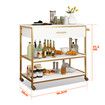 Kitchen Island Trolley Bar Cart Wine Rack Portable Drinks Holder Coffee Tea Serving Rolling Utility Storage Drawer Shelf Organizer on Wheels