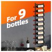 Wall Mounted Wine Rack 9 Bottle Storage Holder Metal Black Corner Hanging Shelf Modern Vertical Display Hanger for Cellar Home Bar