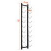 Wall Mounted Wine Rack 9 Bottle Storage Holder Metal Black Corner Hanging Shelf Modern Vertical Display Hanger for Cellar Home Bar