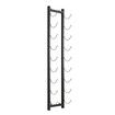 Wall Mounted Wine Rack 9 Bottle Storage Holder Metal Black Corner Hanging Shelf Modern Vertical Display Hanger for Cellar Home Bar
