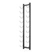 Wall Mounted Wine Rack 9 Bottle Storage Holder Metal Black Corner Hanging Shelf Modern Vertical Display Hanger for Cellar Home Bar