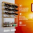 Wall Mounted Wine Rack Bottle Glass Storage Holder Modern Metal Corner Hanging Shelf Display Hanger for Home Bar Cellar