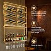 Wall Mounted Wine Rack Bottle Glass Storage Holder Modern Metal Corner Hanging Shelf Display Hanger for Home Bar Cellar