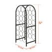 Freestanding Wine Rack Floor Bottle Storage Holder Black Metal Modern Vertical Corner Stand Up Shelf Display for Home Cellar Bar
