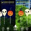 Ghost Light Garden Lights 6 in 1 Halloween String Solar Halloween Decorative LED Outdoor Waterproof Ghost Stake Lights for Pathway Yard Garden Decoration