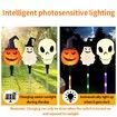 Ghost Light Garden Lights 6 in 1 Halloween String Solar Halloween Decorative LED Outdoor Waterproof Ghost Stake Lights for Pathway Yard Garden Decoration