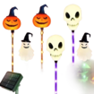 Ghost Light Garden Lights 6 in 1 Halloween String Solar Halloween Decorative LED Outdoor Waterproof Ghost Stake Lights for Pathway Yard Garden Decoration