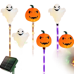 Ghost PUMPKIN Solar Light Lights 6 in 1 Halloween String Solar Halloween DecorationLED Outdoor Waterproof Lights for Pathway Yard Garden Decoration