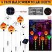 Ghost PUMPKIN Solar Light Lights 6 in 1 Halloween String Solar Halloween DecorationLED Outdoor Waterproof Lights for Pathway Yard Garden Decoration
