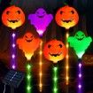Ghost PUMPKIN Solar Light Lights 6 in 1 Halloween String Solar Halloween DecorationLED Outdoor Waterproof Lights for Pathway Yard Garden Decoration