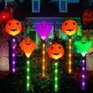 Ghost PUMPKIN Solar Light Lights 6 in 1 Halloween String Solar Halloween DecorationLED Outdoor Waterproof Lights for Pathway Yard Garden Decoration
