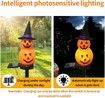 2Packs Halloween Decorations Solar Power Snowman Pumpkin Light  Outdoor Atmosphere Decoration Light Courtyard Warm Light