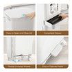 42L Rubbish Bin Pedal Step Dustbin 3 Tiers Recycle Garbage Kitchen Trash Can Sorting Waste Bucket Trashcan House Office Indoor with Wheels
