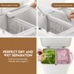 42L Rubbish Bin Pedal Step Dustbin 3 Tiers Recycle Garbage Kitchen Trash Can Sorting Waste Bucket Trashcan House Office Indoor with Wheels