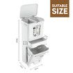 42L Rubbish Bin Pedal Step Dustbin 3 Tiers Recycle Garbage Kitchen Trash Can Sorting Waste Bucket Trashcan House Office Indoor with Wheels