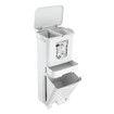 42L Rubbish Bin Pedal Step Dustbin 3 Tiers Recycle Garbage Kitchen Trash Can Sorting Waste Bucket Trashcan House Office Indoor with Wheels