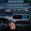 Car Headup Display GPS Digital Speedometer KM/H Colorful LED Display Clock & Compass Function Overspeed Alarm for Car Truck SUV RV