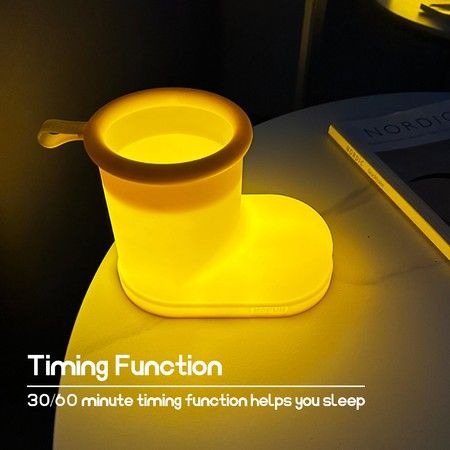 Night Light for Kids,Rechargeable Cute Silicone Nursery Lamp Adjustable NightLigh with Timer, Fun Squishy Night Lamp for Bedroom