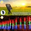 Solar Meteor Shower Lights 10 Tubes 30cm 6.6m Remote Waterproof String Lights Party Wedding Tree Halloween Christmas Outdoor Decorations Col.Blue