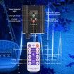 Solar Meteor Shower Lights 10 Tubes 30cm 6.6m Remote Waterproof String Lights Party Wedding Tree Halloween Christmas Outdoor Decorations Col.Blue