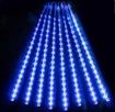 Solar Meteor Shower Lights 10 Tubes 30cm 6.6m Remote Waterproof String Lights Party Wedding Tree Halloween Christmas Outdoor Decorations Col.Blue
