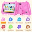 Kids Tablet Android 11 7 Inch 2GB RAM 32GB ROM WiFi Bluetooth Dual Camera Pink Educational Apps