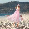 Princess Dress Up Clothes for Little Girl,11Pcs Princess Cape with Crown,Princess Dresses for Girl Age3+ Birthday Gift (Pink)