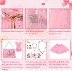 Princess Dress Up Clothes for Little Girl,11Pcs Princess Cape with Crown,Princess Dresses for Girl Age3+ Birthday Gift (Pink)
