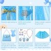 Princess Dress Up Clothes for Little Girl,11Pcs Princess Cape with Crown,Princess Dresses for Girl Age3+ Birthday Gift (Blue)