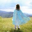 Princess Dress Up Clothes for Little Girl,11Pcs Princess Cape with Crown,Princess Dresses for Girl Age3+ Birthday Gift (Blue)