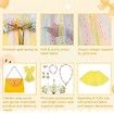 Princess Dress Up Clothes for Little Girl,11Pcs Princess Cape with Crown,Princess Dresses for Girl Age3+ Birthday Gift (Yellow)