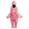Inflatable Flamingo Costume Riding On Flamingo Air Blow up Funny Fancy Dress Party Halloween Costume, Suitable for Height 150-190 CM