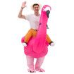 Halloween Inflatable Flamingo Costume,Funny Halloween Blow Up Costume,Christmas Costume, Suitable for Height 150-190 CM