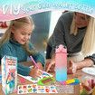 Decorate Your Own Water Bottle Kits for Girls Age3+,Mermaid Gem Diamond Painting Crafts,Fun Arts and Crafts Gifts Toys for Girls Birthday Christmas (Mermaid)
