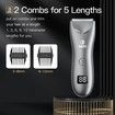 Groin Body Hair Trimmer Ball Shaver for Men, Replaceable Ceramic Blade, Waterproof Pubic Hair Trimmer Low Noise Electric Razor with USB Recharge Dock
