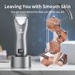 Groin Body Hair Trimmer Ball Shaver for Men, Replaceable Ceramic Blade, Waterproof Pubic Hair Trimmer Low Noise Electric Razor with USB Recharge Dock