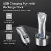Groin Body Hair Trimmer Ball Shaver for Men, Replaceable Ceramic Blade, Waterproof Pubic Hair Trimmer Low Noise Electric Razor with USB Recharge Dock