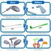 Toddler Golf Clubs Adjustable Toys Set Practice Putting Mat Cornhole Board Sports Indoor Outdoor Backyard Golfing Game Playset Gifts Kids Age3+