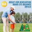 Toddler Golf Clubs Adjustable Toys Set Practice Putting Mat Cornhole Board Sports Indoor Outdoor Backyard Golfing Game Playset Gifts Kids Age3+