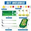Toddler Golf Clubs Adjustable Toys Set Practice Putting Mat Cornhole Board Sports Indoor Outdoor Backyard Golfing Game Playset Gifts Kids Age3+