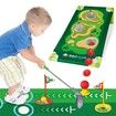 Toddler Golf Clubs Adjustable Toys Set Practice Putting Mat Cornhole Board Sports Indoor Outdoor Backyard Golfing Game Playset Gifts Kids Age3+