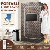 Sauna Steam Tent Foldable Steamer Heating Spa Box Portable Room Slimming Skin With Chair Remote Control Indoor