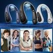 Neck Air Conditioner, 5000mAh Portable Neck Fan with Semiconductor Cooling Airflow Bladeless USB Rechargeable 3 Speed Personal Fan, Blue