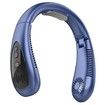 Neck Air Conditioner, 5000mAh Portable Neck Fan with Semiconductor Cooling Airflow Bladeless USB Rechargeable 3 Speed Personal Fan, Blue